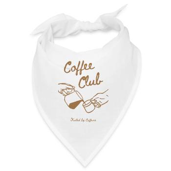 Coffee Club – Fueled by Caffeine Retro Kaffee  - Bandana - Weiß - Vorne