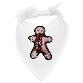 Scarfed Lebkuchen-Held - Bandana - Weiß - Vorne