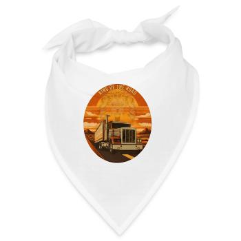 King Of The Road Lion Trucker Emblem - Bandana - Weiß - Vorne
