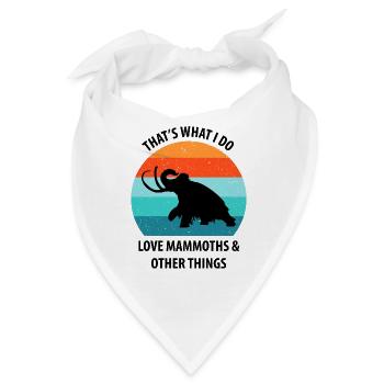 Lustiges Mammut Steinzeit Eiszeit Design Urzeit - Bandana - Weiß - Vorne