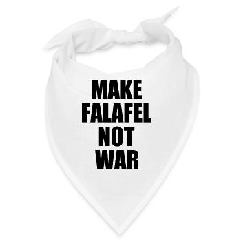 Make falafel not war - Bandana - Weiß - Vorne