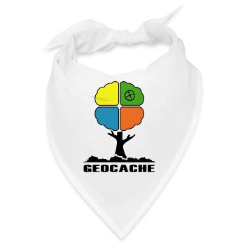 geocache geocacher-symbol schnitzeljagd im wald - Bandana - Weiß - Vorne