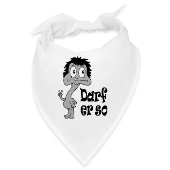 Sprüche Lustige Comic Darf er so - Bandana - Weiß - Vorne
