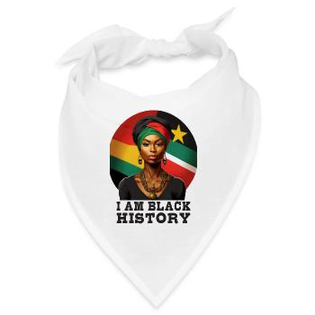 Ich bin Black History - Bandana - Weiß - Vorne