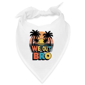 We out bro, letzter Schultag Lehrer - Bandana - Weiß - Vorne