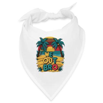 We out bro, letzter Schultag Lehrer - Bandana - Weiß - Vorne
