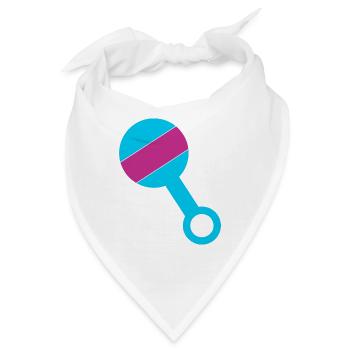 Baby Rassel Schwangerschaft Geschenk Kleinkind - Bandana - Weiß - Vorne