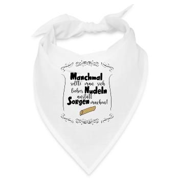 Nudeln - Bandana - Weiß - Vorne