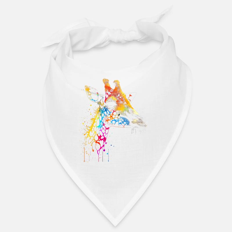 Bunte Giraffe Graffiti Airbrush Artwork Bandana
