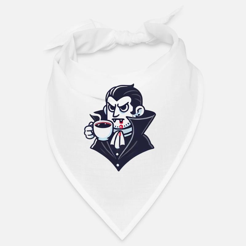 Dracula Coffee Time Cartoon Design Bandana