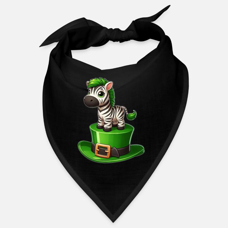 Mignon zèbre Saint-Patrick chapeau haut de forme trèfle Bandana