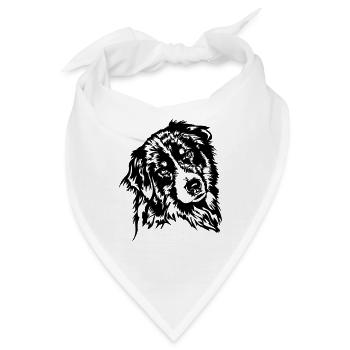 Australian Shepherd Aussie Hund Hunde Wilsigns - Bandana - Weiß - Vorne