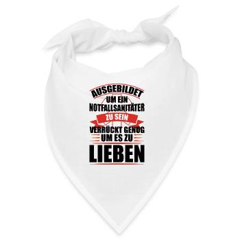Notfallsanitäter Geschenk Notarzt Krankenwagen - Bandana - Weiß - Vorne