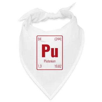 Plutonium Geschenk Chemie Chemiker Wissenschaft - Bandana - Weiß - Vorne