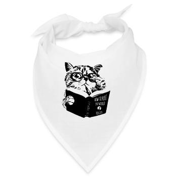 Katzen beherrschen die Welt - Bandana - Weiß - Vorne