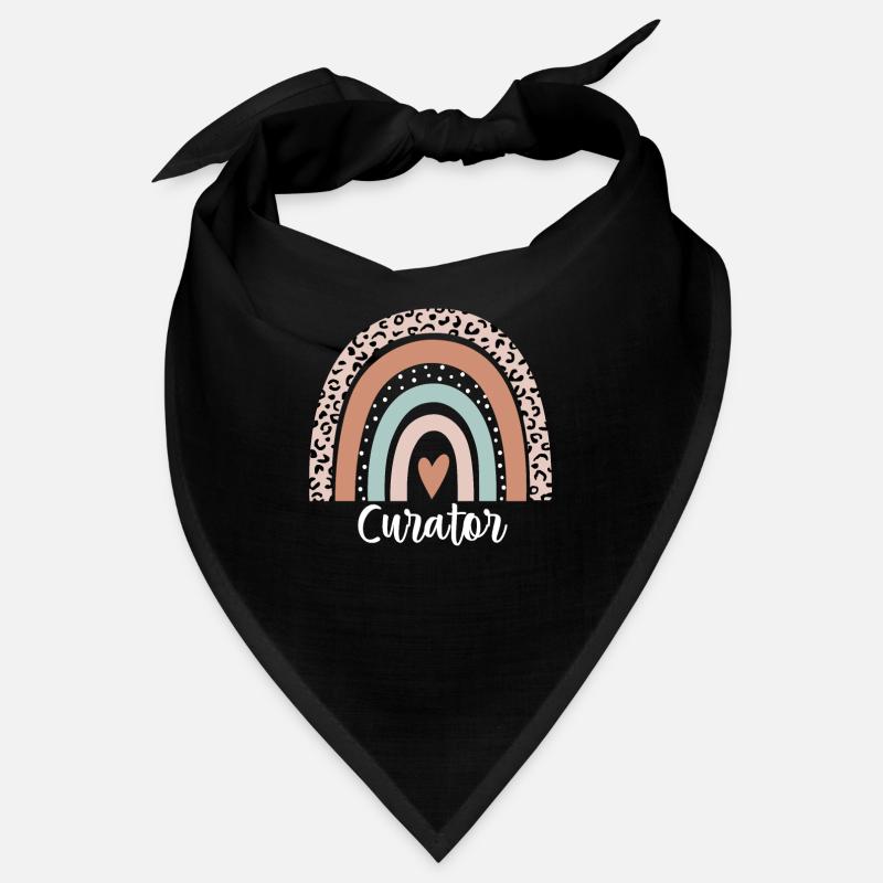 Curator Rainbow Leopard Funny Curator Appreciation Bandana