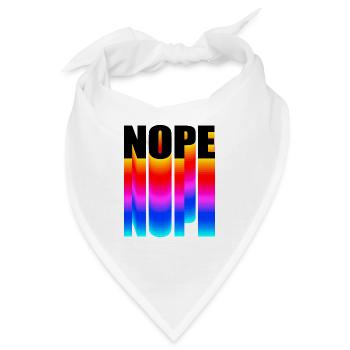 Nope NOPE nope - Bandana - Weiß - Vorne