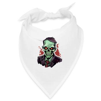Halloween Zombie - Bandana - Weiß - Vorne