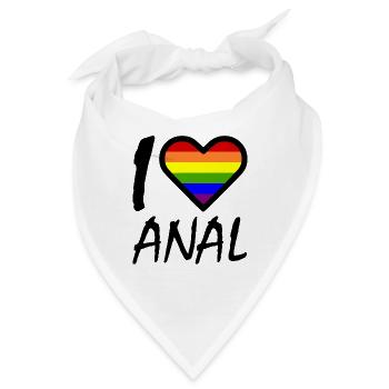I love - Bandana - Weiß - Vorne