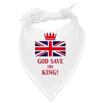 God Save The King! (England, Great Britain, Red) - Bandana - Weiß - Vorne