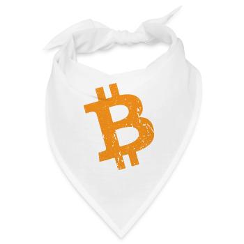 Bitcoin Vintage BTC Symbol - Bandana - Weiß - Vorne