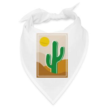 Kaktus in der Wüste - Bandana - Weiß - Vorne