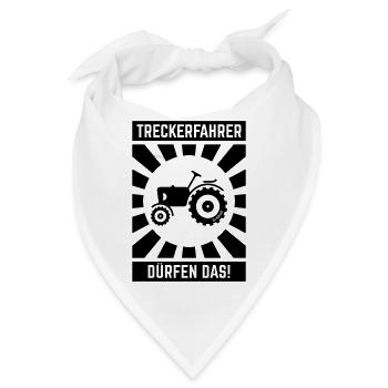 Treckerfahrer Dürfen Das! (Trecker Traktor V6 B) - Bandana - Weiß - Vorne