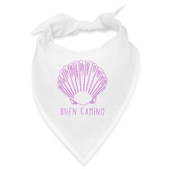 Buen Camino de Santiago de Compostela - Bandana - Weiß - Vorne