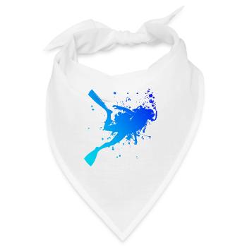 Diver Taucher Diving Scuba Diver Free Dive - Bandana - Weiß - Vorne