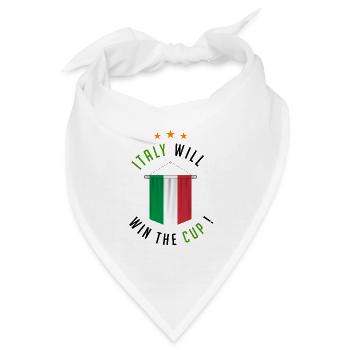 Italien wird den Pokal gewinnen! - Bandana - Weiß - Vorne