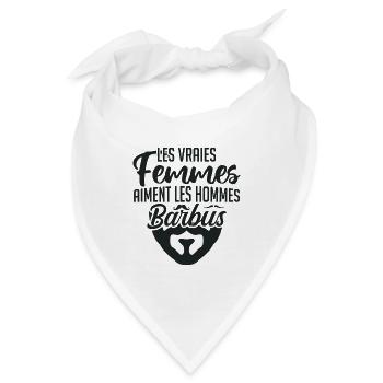 Echte Frauen lieben bärtige Männer - Bandana - Weiß - Vorne