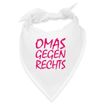 Omas gegen rechts - Bandana - Weiß - Vorne