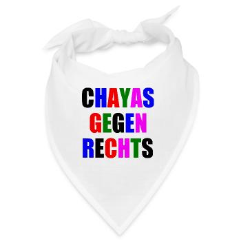 chayas gegen rechts - Bandana - Weiß - Vorne