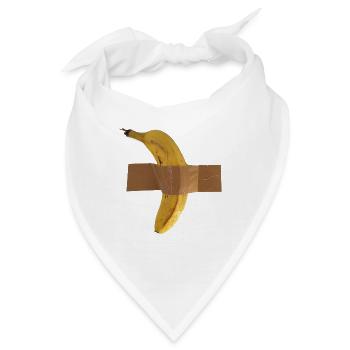 Banana Fruit on tape Banane mit Klebeband - Bandana - Weiß - Vorne