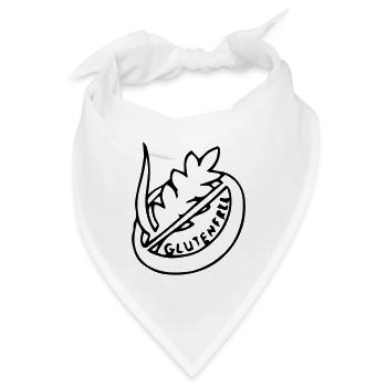 Glutenfrei Zöliakie Allergie - Bandana - Weiß - Vorne