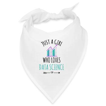 Just A Girl Who Loves Data Science | Data Science - Bandana - Weiß - Vorne