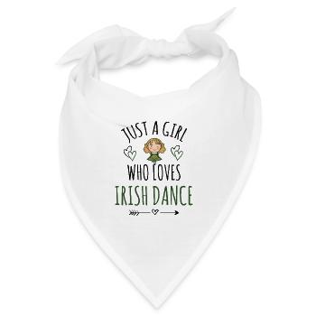 Irisches Tanzmädchen | Irish Dancing St. Patricks - Bandana - Weiß - Vorne