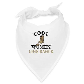 Line Dance Tänzerin Line Dancing Line Dancer - Bandana - Weiß - Vorne