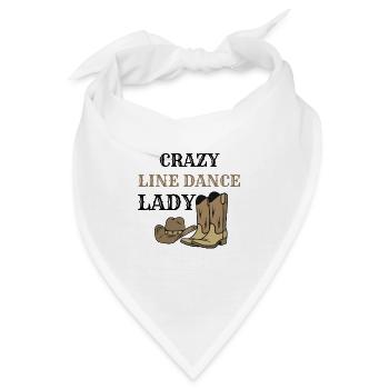 Line Dance Lady Tänzerin Line Dancing Line Dancer - Bandana - Weiß - Vorne