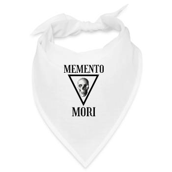 Memento Mori | Totenkopf Stoische Philosophie - Bandana - Weiß - Vorne