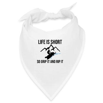 Schneemobil Motorschlitten | Schnemobilfahrer - Bandana - Weiß - Vorne