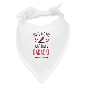 Karaoke Mädchen | Karaoke Liebhaber Karaokeparty - Bandana - Weiß - Vorne