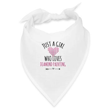Diamantmalerei Diamant Maler | Diamond Painting - Bandana - Weiß - Vorne