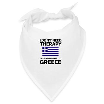 Griechenland Geschenke Hellas Griechische Wurzeln - Bandana - Weiß - Vorne