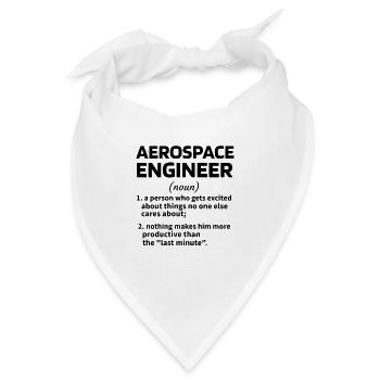 Aerospace Engineer Geschenkidee Raumfahrttechnik - Bandana - Weiß - Vorne