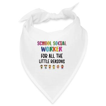 Schulsozialarbeiter Soziale Arbeit Sozialarbeit - Bandana - Weiß - Vorne
