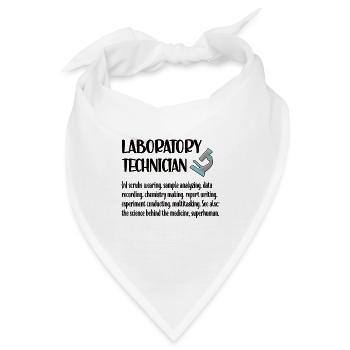 Labortechniker Medizintechniker Laborant Lab Tech - Bandana - Weiß - Vorne