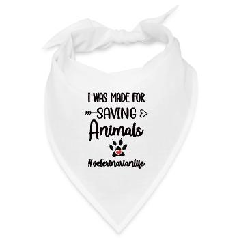 Tierarzt Veterinärmediziner Tiermediziner Arzt - Bandana - Weiß - Vorne