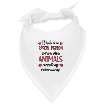 Tierarzt Veterinärmediziner Tiermediziner Arzt - Bandana - Weiß - Vorne