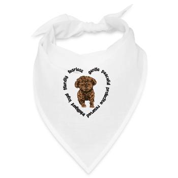 Cavapoo Hundeliebhaber Cavoodle Mama Cavapoo Hund - Bandana - Weiß - Vorne